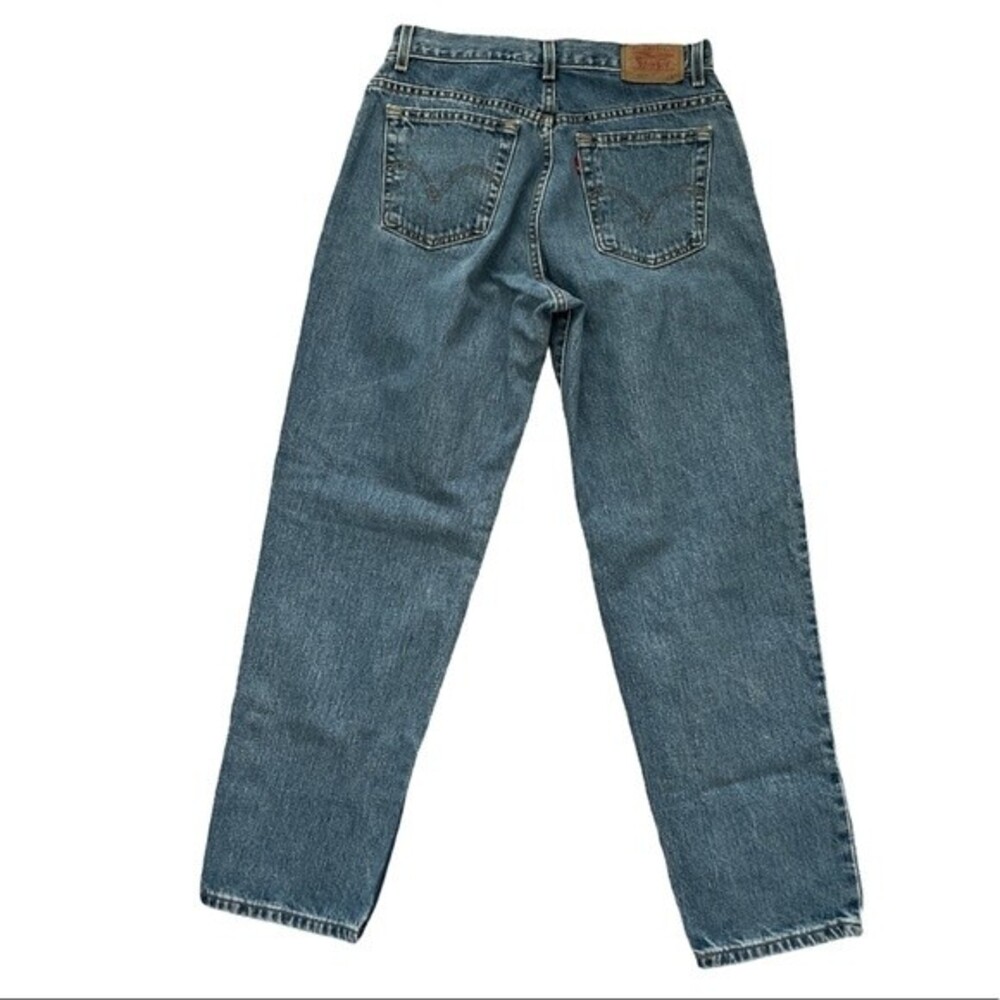 Levi's High Rise Straight Leg Jeans in Blue Denim